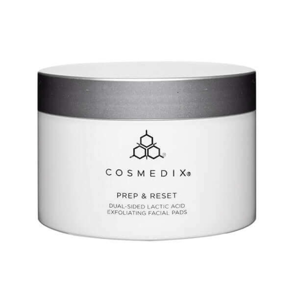 Cosmedix Prep & Reset Dual Sided Lactic Acid Exfoliating Facial Pads- 25ct NIB.